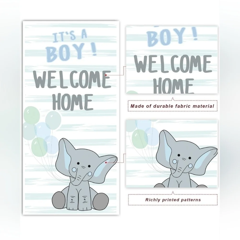 Welcome baby boy banner